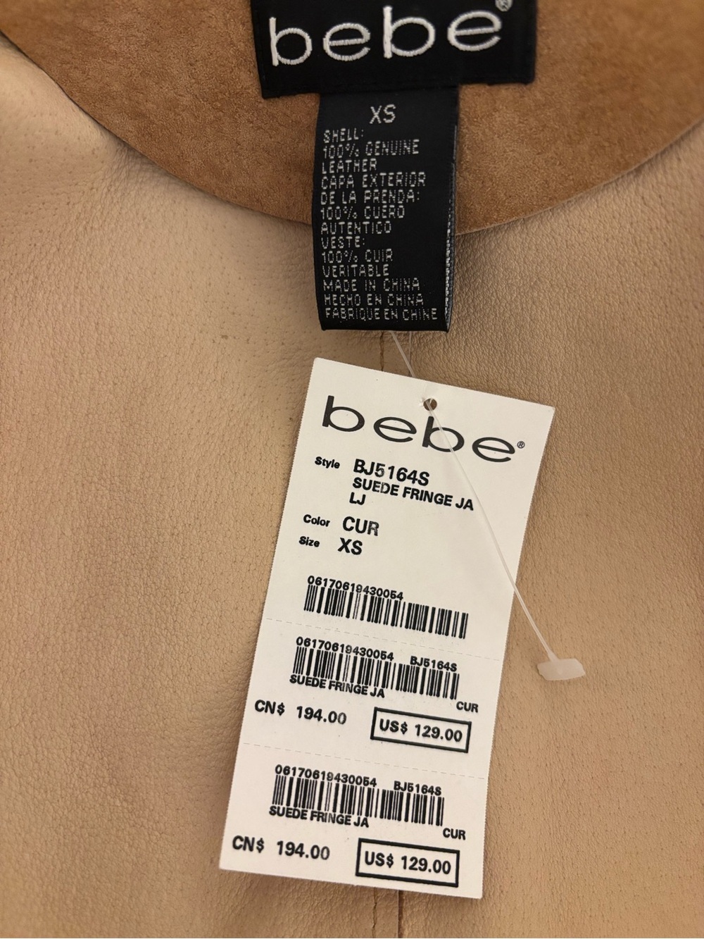 🖤 Bebe Suede Fringe Jacket – NWT - Picture 13 of 13